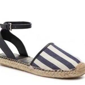 EUC Sam Edelman Vivian Espadrille Sandals Blue White Size 8